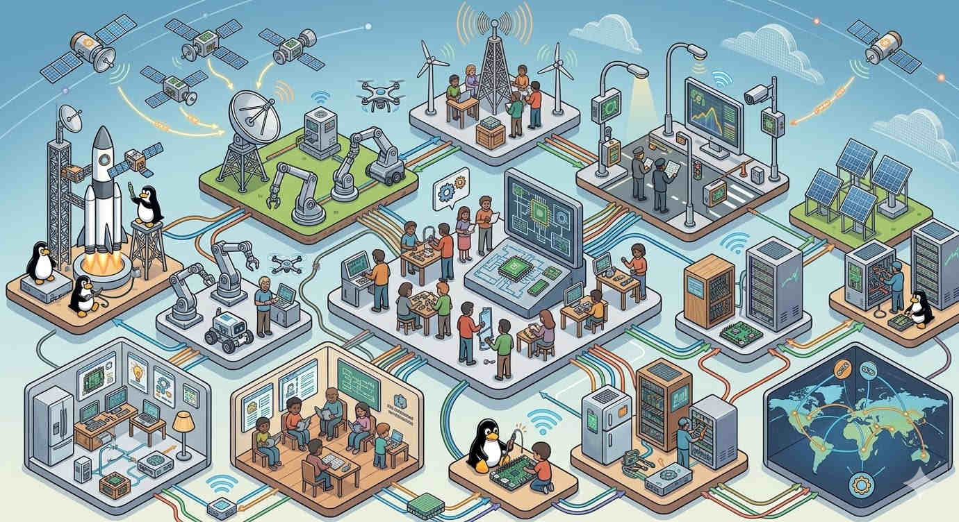 Ilustração representando hardware livre.